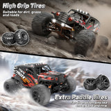 YESHIN 1:14 Scale RC Cars for Adults, 4X4 Waterproof Off-Road Remote Control Truck with 2 Rechargeable Batteries, 40km/h Waterproof Electric Vehicle for Snow, Sand, Beach & Rocky Surfaces