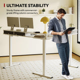 71" L Shaped Standing Desk with 4 Drawers, Height Adjustable Stand up Desk, Corner Gaming Desk with Monitor Stand