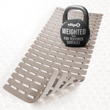 SlipX Solutions Weighted Non Slip Bath Mat for Textured Tub & Shower Surfaces, Patent Pending, Anti Slip Bathtub Safety Without Suction Cups, Doesn’t Float, Works on Tile & Stone 31” x 15”, Tan