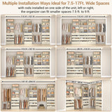 Aheaplus Closet System with 12 Drawers, 8.5-11.5Ft Closet Organizer System