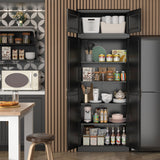 Steeloong 86"Metal Pantry Storage Cabinet with Doors & 4 Adjustable Shelves