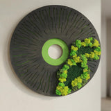 Round Moss Wall Art 33 inch Preserved Moss Decor Natural Wooden Wall Decor for Living Room Office Home Zero Maintenance Botanical Art