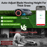 MGC1000 Robot Lawn Mower with 590ft Boundary Wire for 0.25 Acre (1/4 Acre), 45% Climbing Automatic Robotic Lawn Mower