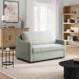 Serta® Santa Cruz 62.2" Convertible Loveseat, Full-Size, Recessed Track Arms