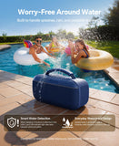 dbsono Portable Bluetooth Speaker Wireless: 100W(Peak) SoundPulse 2.0 with BassBoost, Waterproof Loud Party Speakers, Unlimited Pairing, TWS for Outdoor/Indoor, Beach Vacation Essential, Blue