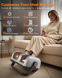 JZBRAIN Shiatsu Foot Massager Machine with Heat : Deep Kneading Calf Massager with Vibration for Plantar Fasciitis, Neuropathy, Pain Relief, Circulation - for Home and Office Use