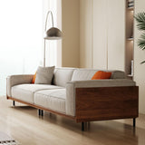 NessCarsti Modern 4-Seater Sofa, Oversize Timecloud Couch with Wood Frame