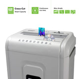 AU1262XA Anti-Jam 12-Sheet Crosscut Paper and CD/Credit Card Shredder, White/Gray & SL16 Professional Grade Synthetic Shredder Oil, 16 Oz Flip-Top Leak Proof Bottle, Synthetic Aurora