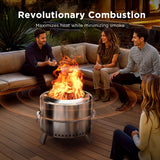 Smokeless Firepit, 19 Inch Fire Pit for Camping with Patented Technology, Portable Fire Pit for Outside | Wood Burning Ciays