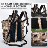 Goture Fishing Backpack, 900D Water-Resistant Tackle Backpack with Rod Holders, Hard Sunglasses Case, 45L Large Storage Gear Tackle Bag with Rain Cover, Bottle Holder for Travel Camping Hiking
