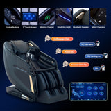 4D Massage Chairs Full Body 57" SL-Track Zero Gravity Massage Chair Recliner Shiatsu with Heat, AI Voice Control, Foot Roller & 3-Zone Heating - Home Electric Massager for Mom/Wife/Dad/Home Office