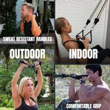 Bodylastics Pro Series Resistance Band Set - 5 Bands, Handles, Ankle Straps, Door Anchor, Carry Bag Snap Reduction Tech (3-190 Lbs Max Resistance)