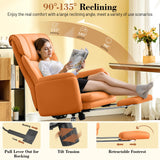 FelixKing Office Chair, Flip Armrests for Pets Criss Cross Legged,Brown