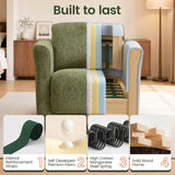 LuvnVirtue 360° Swivel Barrel Accent Chair for Living Room & Bedroom(Green)