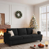 Apicizon 89" Modern Sofa Couch Set, Corduroy Couch 2 Piece Sofa Set for Living Room