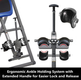 ITM4800 Advanced Heat and Massage Inversion Table,Black/ Blue / Gray Innova Health and Fitness