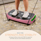 Lifepro Rumblex 4D Curved Vibration Plate Exercise Machine — Triple Motor, 7 Modes & 60 Speeds Vibrating Platform Machine — Full Body Vibration Plate for Lymphatic Drainage & at Home Workout