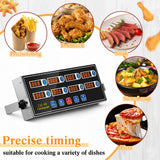 Relaxweex 2 Pack Commercial 8 Channel Digital Kitchen Timer, Multi-Countdown Timer with Loud Alarm & Large LCD Display, Wall Mount or Countertop for Restaurant, Fry Station, Baking & Lab Use