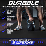 Sensu Large Exercise Mat – 7’ x 5’ x 8.5mm Extra Thick Workout Mats for Home Gym Flooring - Perfect for Jump Rope, Weights, Cardio and Fitness– Durable High Density Non-Slip Workout Mat- Shoe Friendly Sensu