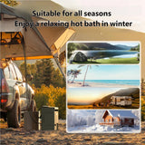 HEAXEHNO E1 Portable Propane Water Heater - Instant Hot Water On-Demand & Constant Temperature, 100-Min Ultra-Long Battery Life, All-Season Camping Shower for RV, Hiking, Fishing & Glamping