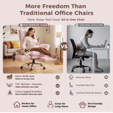 Big and Tall Office Chair, Flip Armrests for Pets & Cross Legged Sitting
