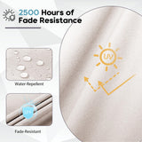 22x22 inch Outdoor Chair Cushions Set of 4,Cream Patio Chair Cushion with Handle and Ties