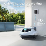 (2026 Upgrade) AIPER Seagull SE Cordless Robotic Pool Cleaner with 100 Mins Runtime, Powerful 1320GPH Suction,Smart Self-Parking, Pool Vacuum for Above Ground Pools up to 860 Sq.ft, Pearl & Cyan