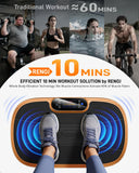 Vibration Plate Exercise Machine for Weight Loss and Lymphatic Drainage - 330lb Vibrating Platform for Home Gym Workout, Full Body Shaker Pilates Equipment with 2 Bands for Women and Men - Gold