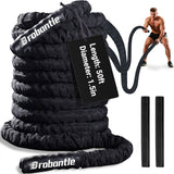 Brobantle Battle Rope 1.5 Inch Diameter,50FT Exercise Workout Ropes for Home Gym Heavy Weighted Training Rope for Working Out