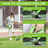 Greenworks 24V 13-Inch Brushless String Trimmer (Gen 2), 4.0Ah USB Battery and Charger Included