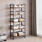 Multifunctional Folding Bookshelf, No-Assembly Plant Stand Storage Rack Shelves for Home Office