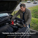 Jump Starter with Air Compressor – 4000A Peak Car Battery Booster & 150PSI Tire Inflator, 12V Auto Jump Box for Gas & Diesel Engines, LED Power Bank & Flashlight, Smart Safety Clamps, Gift-Ready