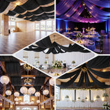 Party Village 60ftx40ft Black Ceiling Curtain for Wedding Parties