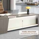 79" L-Shaped Executive Desk, Right Return, Lockable Drawer