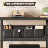 STHYTON Clamp On Desk Shelf, Metal & Wooden Desktop Bookshelf & Heavy Duty Desktop Organizer, Desk Accessories,38.3" W x 33" H (Black) 999BKSSJ197