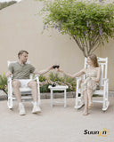 Outdoor Rocking Chairs Set of 2,Oversized Rocking Chair,All Weather