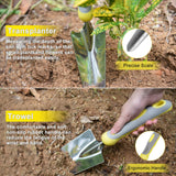 Garden Tool Set, Carsolt 10 Piece Stainless Steel Heavy Duty Gardening Tool Set for Digging Planting Pruning Gardening