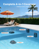 Gosvor LiteVac G1 Pool Vacuum for Inground & Above Ground Pools, Up to 200 Mins, Floor/Wall/Waterline/Shallow Area Cleaning with Smart Navigation, 15.2 lbs Lightweight, Double Filtration, Orange