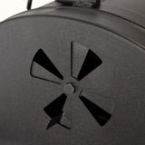 Pro Charcoal Grill and Smoker with Cast Iron Grates, Premium Wood Shelf and Damper Control, 250 Cooking Square Inches in Black Char-Griller