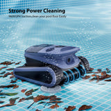 Sonar Navigation Pool Vacuum for Inground Above Ground Pools, Climb Stairs Pool Cleaner with 3 Modes, Powerful Suction, Self-Parking, Wall&Waterline Cleaning Pool Robot, Clean Up to 2150 Sq.Ft
