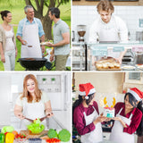 Foaincore 24 Pack Bib Aprons, Unisex Apron No Pocket Bulk Machine Washable Plain Aprons for Women Men Chef Kitchen Drawing (White)