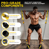 HOXWC Pilates Bar, Pilates Bar Kit with Resistance Bands Heavy Duty, Home Gym Professional Pilates Workout Equipment for Men, for Legs, Waist Back, Arm, Abs, Chest, Shoulders Muscle Strength Training