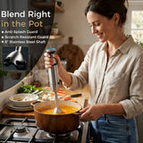 TALIA Immersion Blender Handheld Corded Hand Blenders with Gift Box, 1200W Powerful Stainless Steel Stick Emulsifier for Soup, Smoothies, Variable Speed, Speed Fine-Tuning Knob with Blue Light Ring