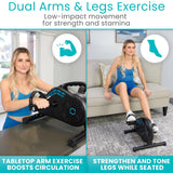 Vive Under Desk Exercise Bike - Stationary Magnetic Pedal Exerciser - Seated Elliptical Leg Exerciser for Home & Office Workout - Foot Desk Stepper While Sitting - Indoor Fitness Machine