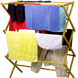 HOME IT Wooden Clothes Drying Rack for Laundry - Collapsible Folding Bamboo Laundry Drying Rack for Drying Clothes - Heavy Duty Pre Assembled