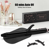 FARERY Long Barrel Curling Iron 1 Inch, Ceramic Curling Iron for Thin Hair, Infused Argan Oil & Keratin, Long Lasting Styling, 11 Adjustable Temp, Include Clips & Silicone Pad