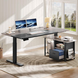 L Shaped Standing Desk with Power Outlets, 70.1" Electric Standing Desk Adjustable Height Sit Stand Corner Standing Desks