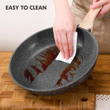 Roomena 8 inch Nonstick Frying Pan Skillet, Non Stick Granite Fry Pans, Omelette Pan, Egg Frying Pan with Heat-Resistant Handle