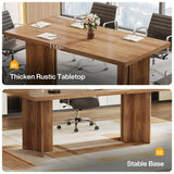 Tribesigns 10.5FT Conference Table, Large Rectangle Meeting Seminar Table for 10-12 Person