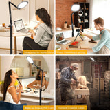 LitONES Ring Light with Stand, 15W Dimmable Zoom Lighting for Computer